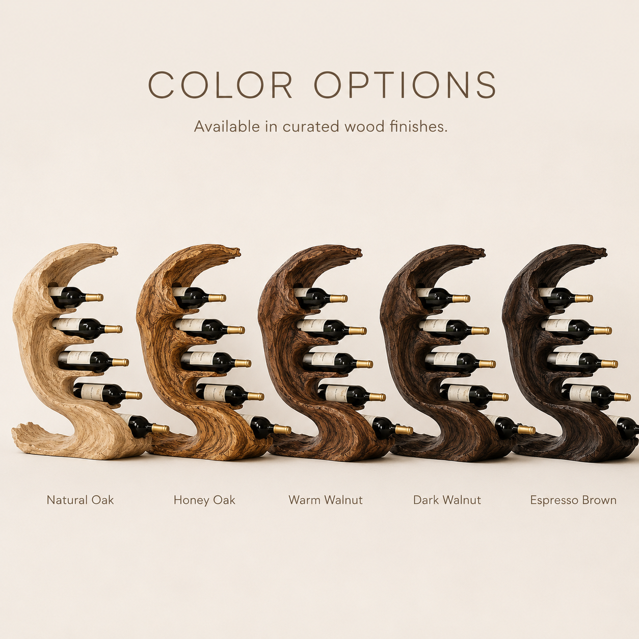 Solid Wood Wall Wine Rack with Glass Holder - Cellular Display - product image 11