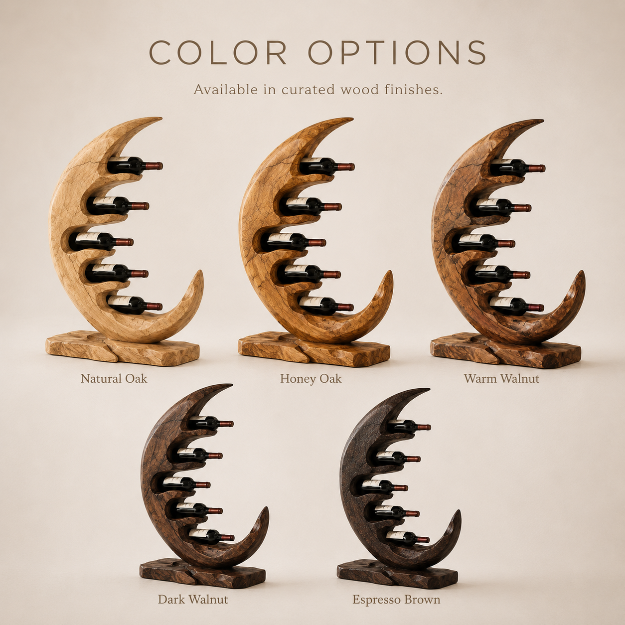 Solid Wood Wall Wine Rack with Glass Holder - Floating Rail - product image 11