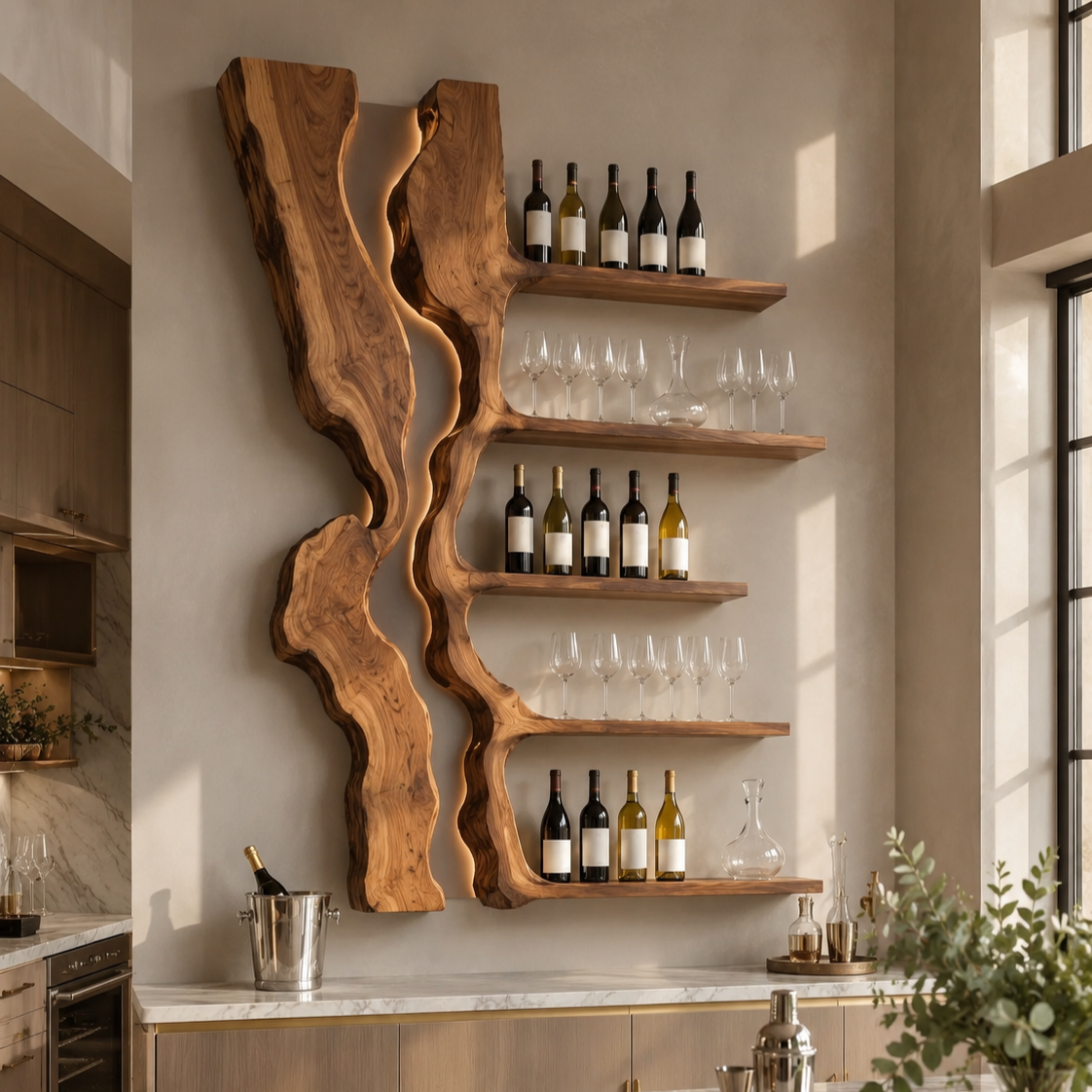 Avery Sculptural Wall Wine Rack - Design 292 - main view