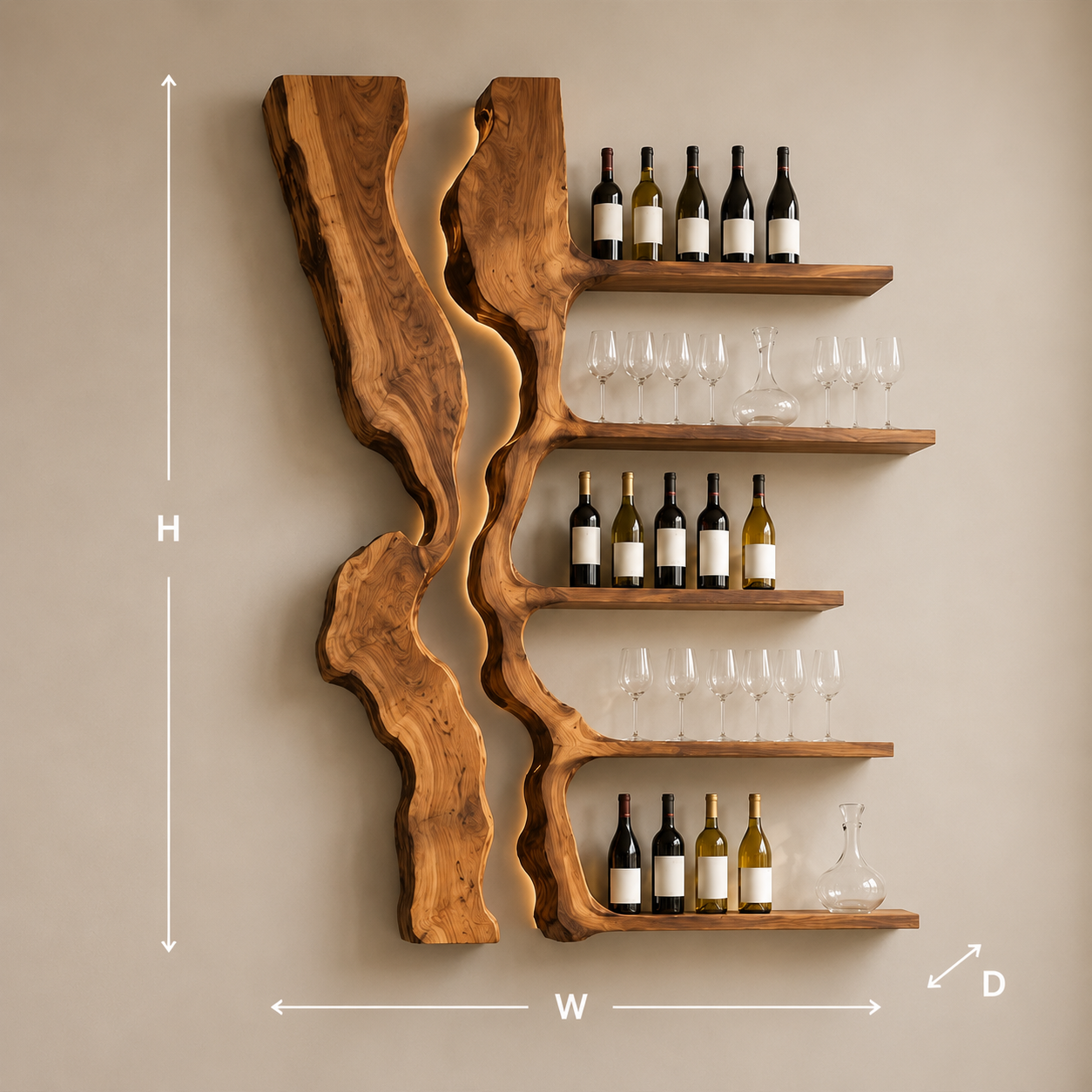Avery Sculptural Wall Wine Rack - Design 292 - product image 07