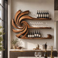 Rowan Solid Wood Wine Holder - Design 293 - main view