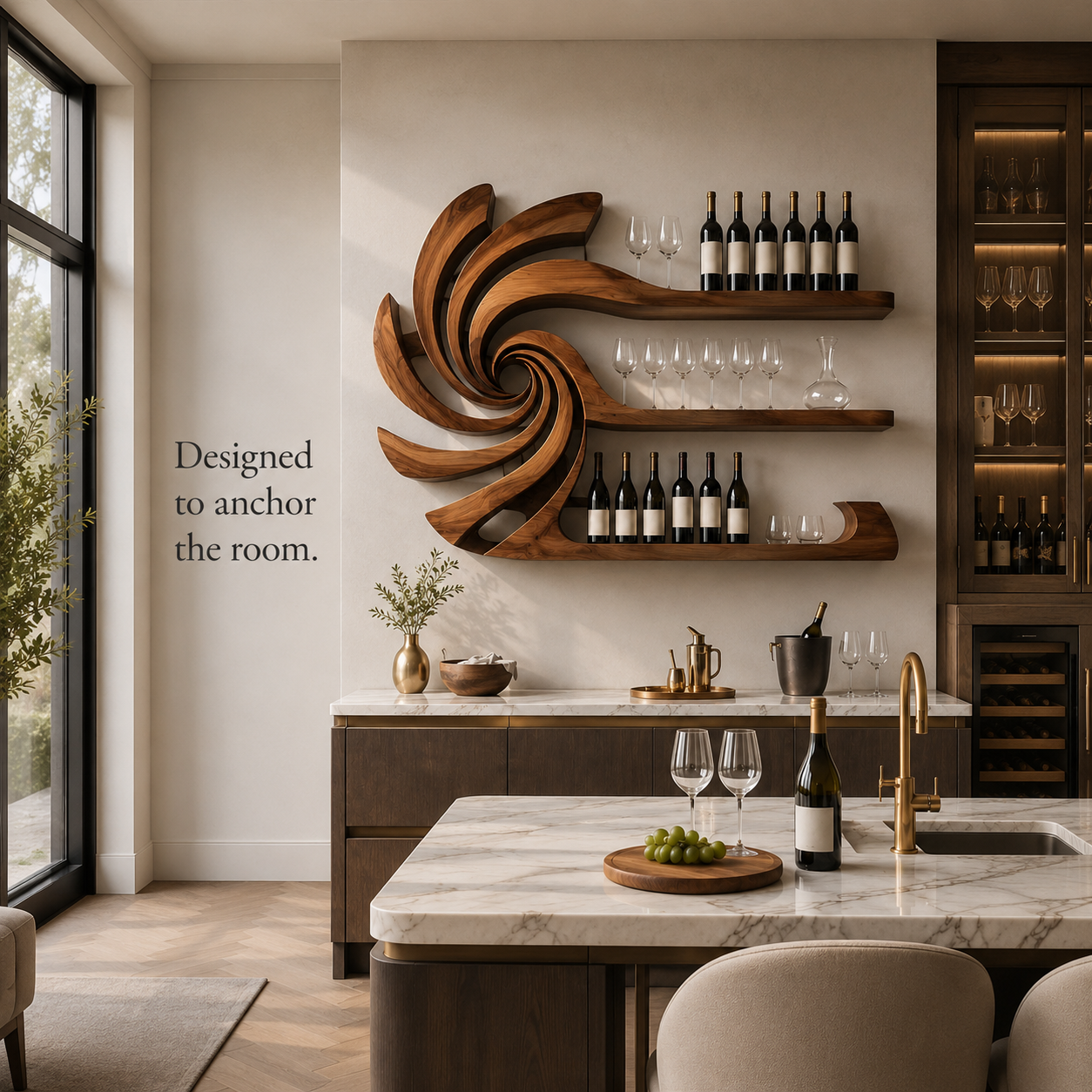 Rowan Solid Wood Wine Holder - Design 293 - product image 04