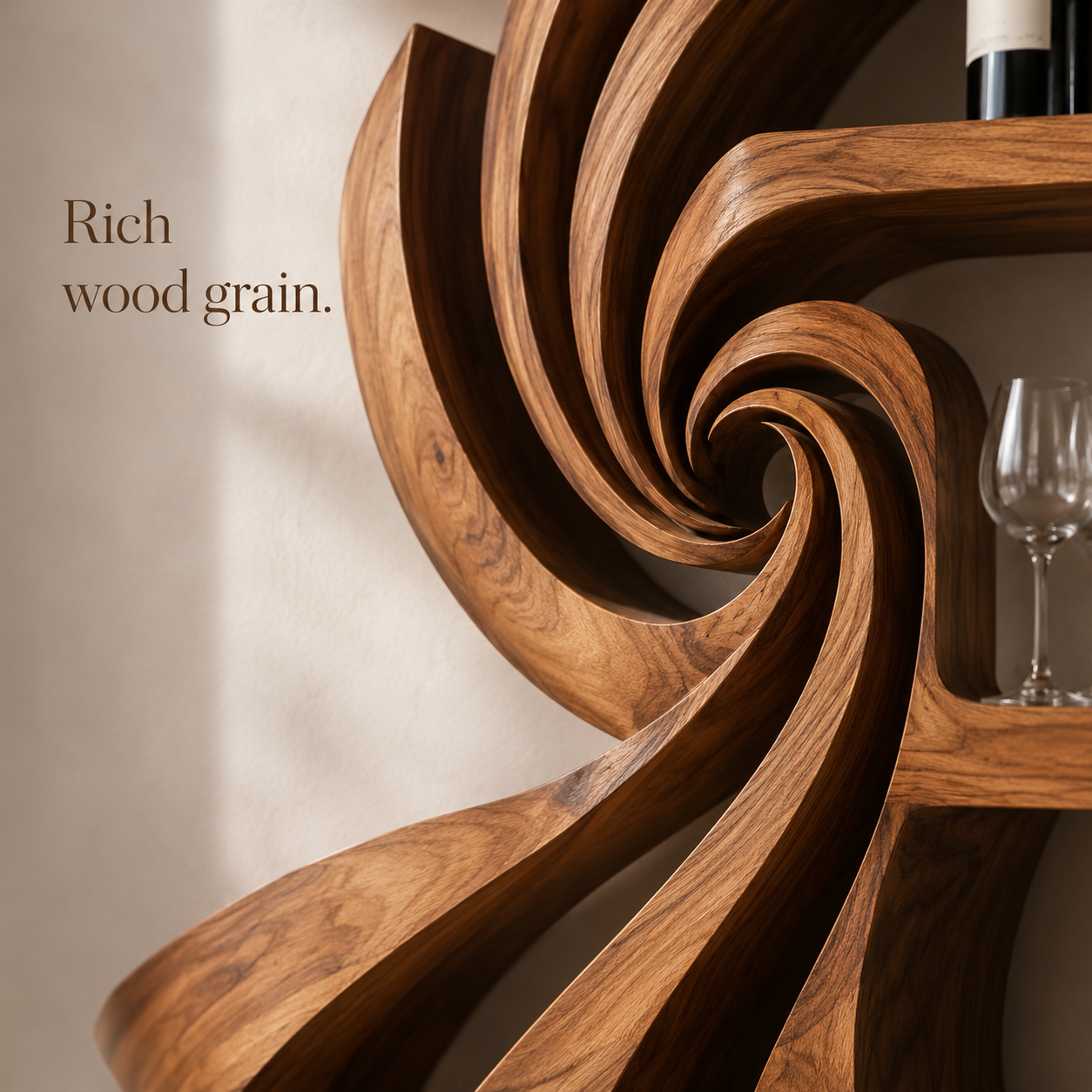 Rowan Solid Wood Wine Holder - Design 293 - product image 05