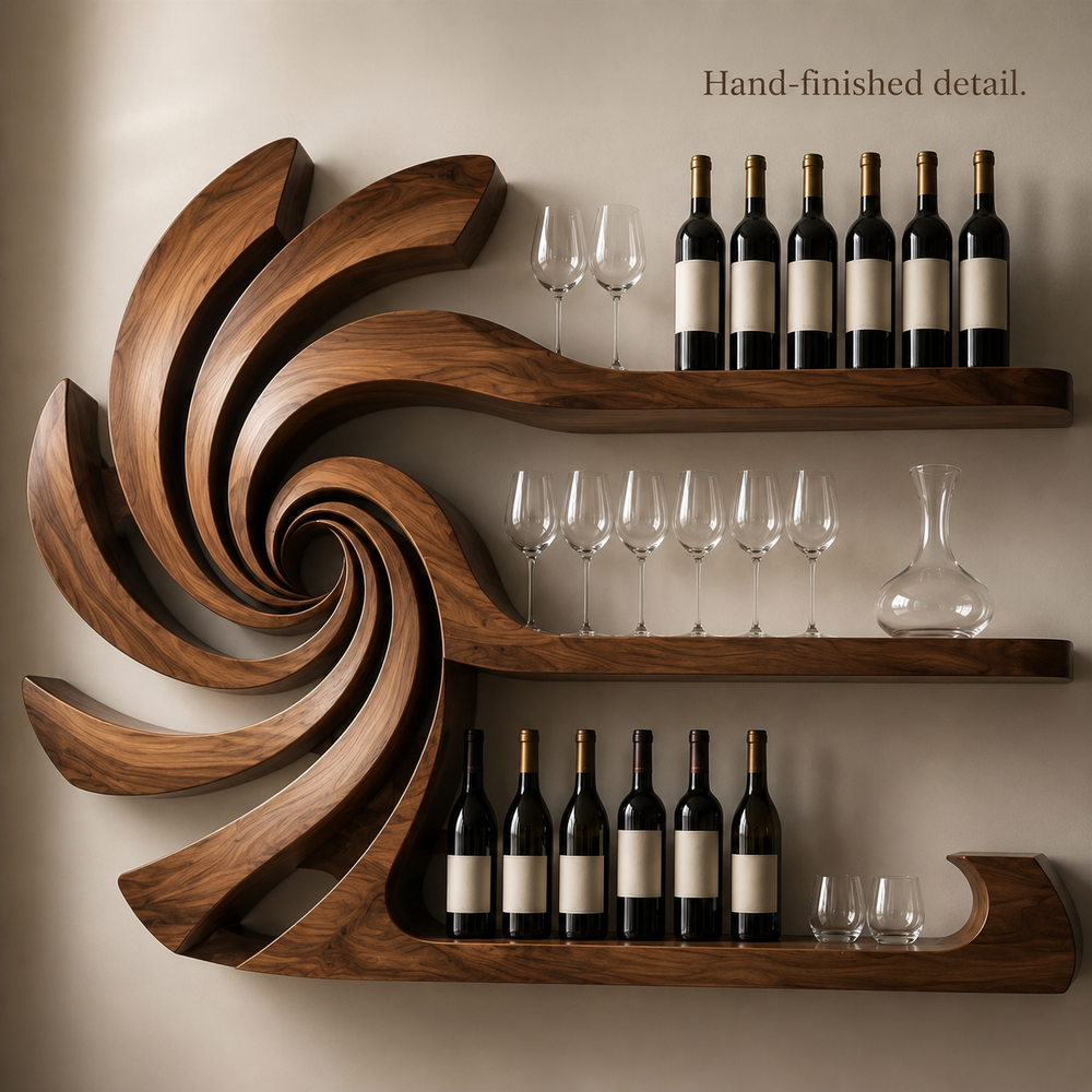 Rowan Solid Wood Wine Holder - Design 293 - product image 06