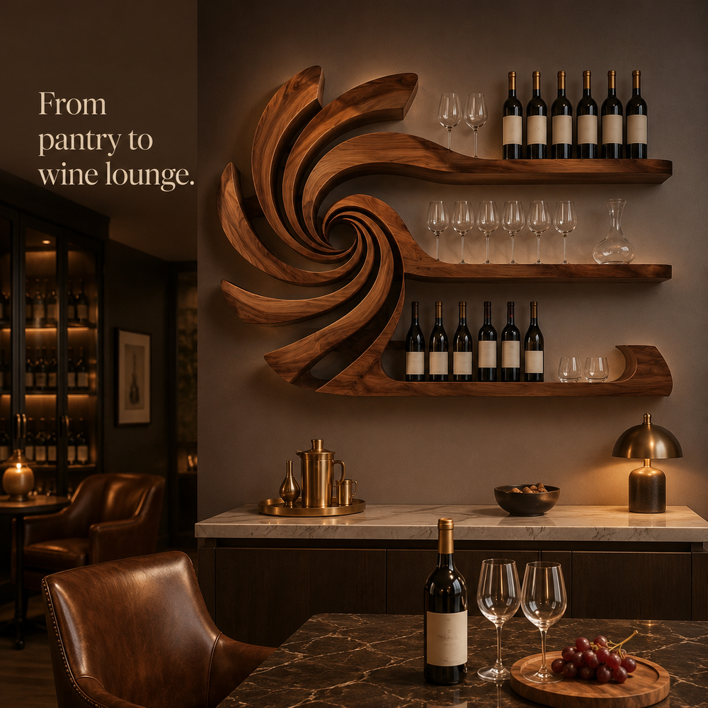 Rowan Solid Wood Wine Holder - Design 293 - product image 10