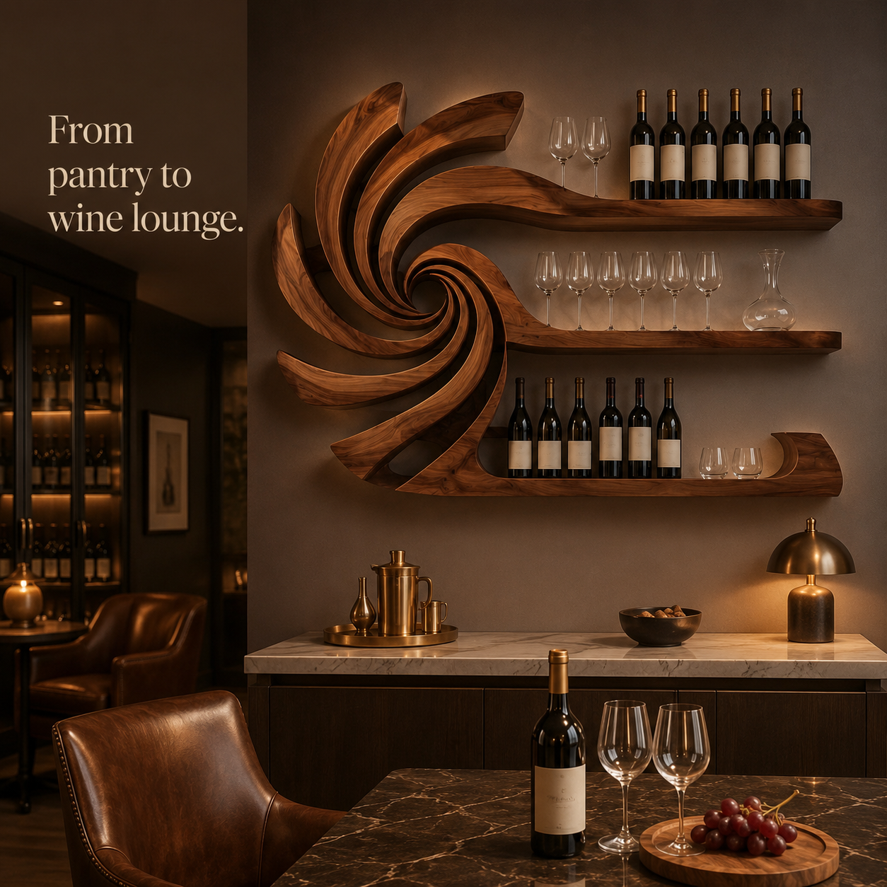 Rowan Solid Wood Wine Holder - Design 293 - product image 10