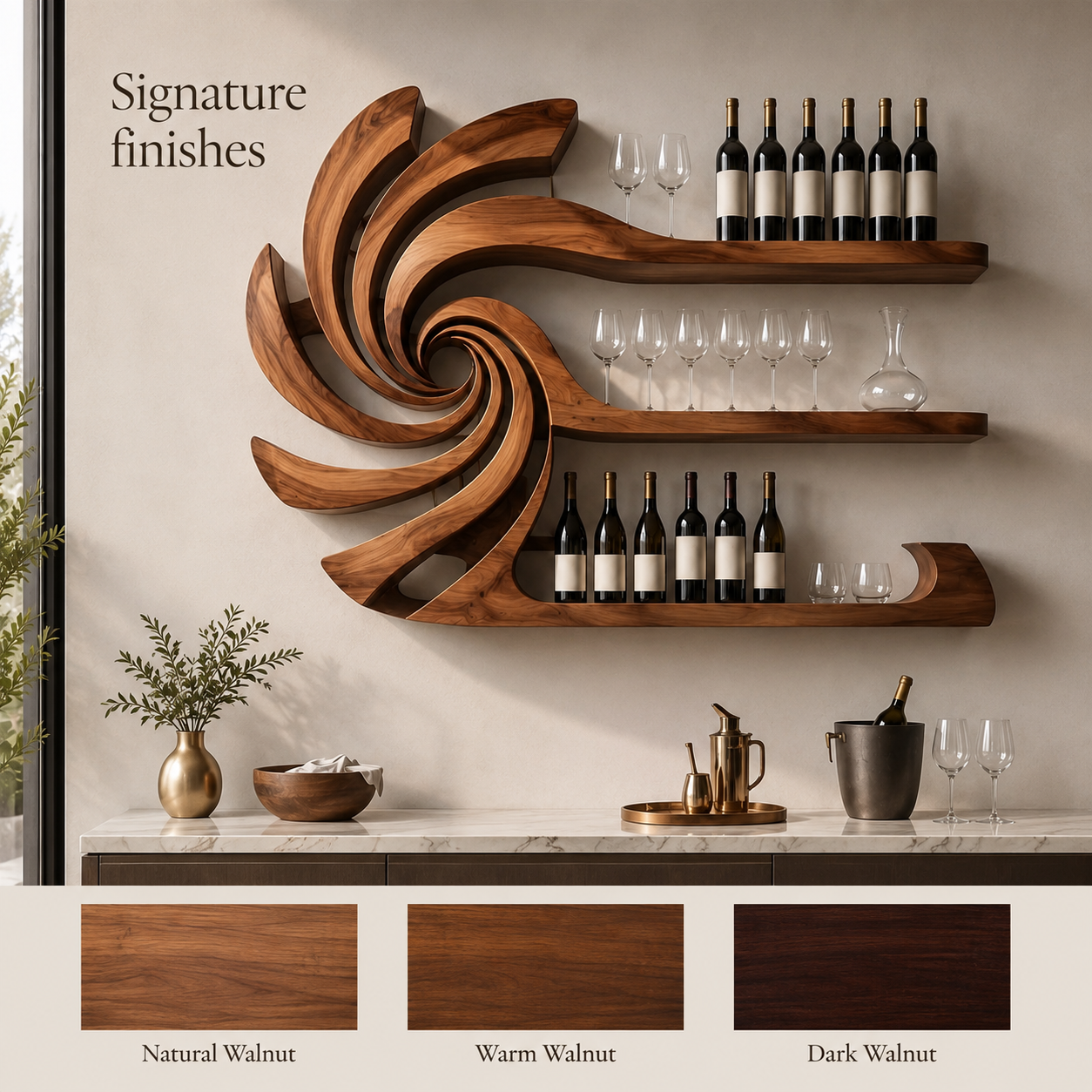 Rowan Solid Wood Wine Holder - Design 293 - product image 11