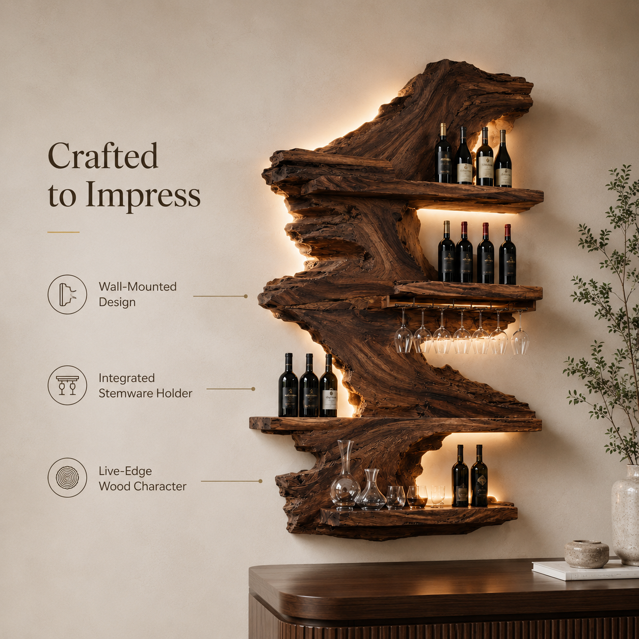 Soren Wall Mounted Wine Rack - Design 296 - product image 09