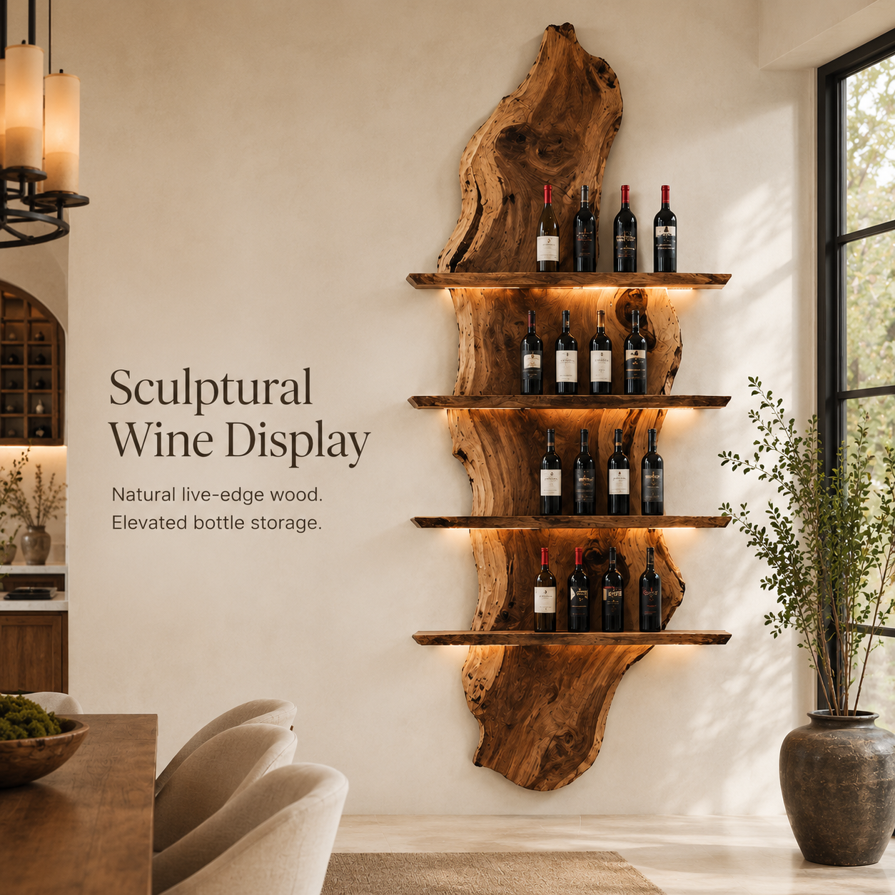 Veyra Warm Wood Wine Rack - Design 298 - product image 02