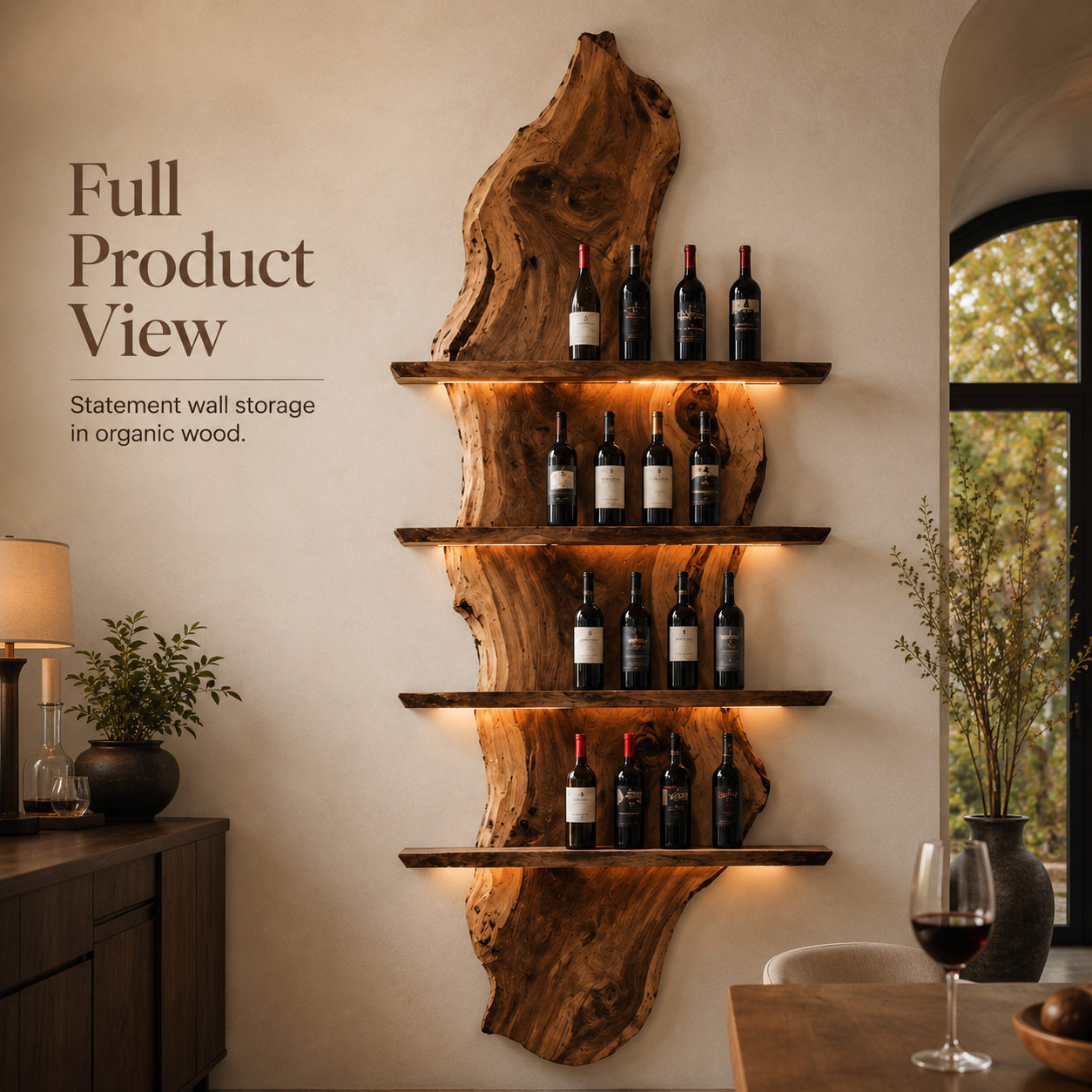 Veyra Warm Wood Wine Rack - Design 298 - product image 03