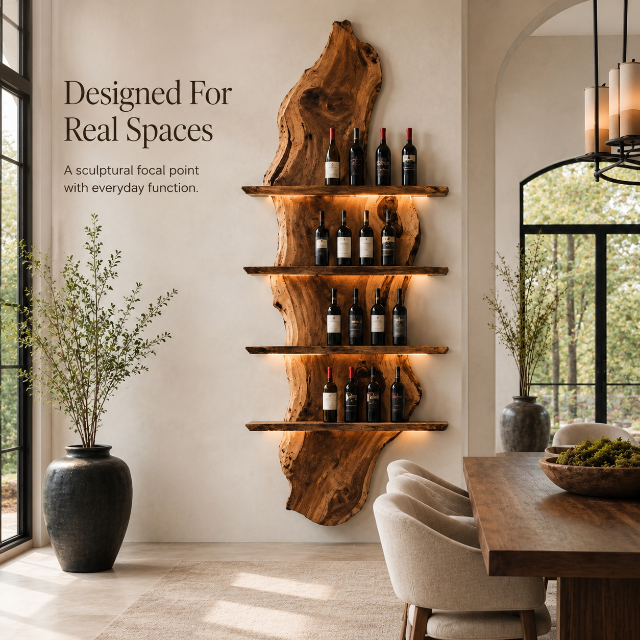Veyra Warm Wood Wine Rack - Design 298 - product image 04