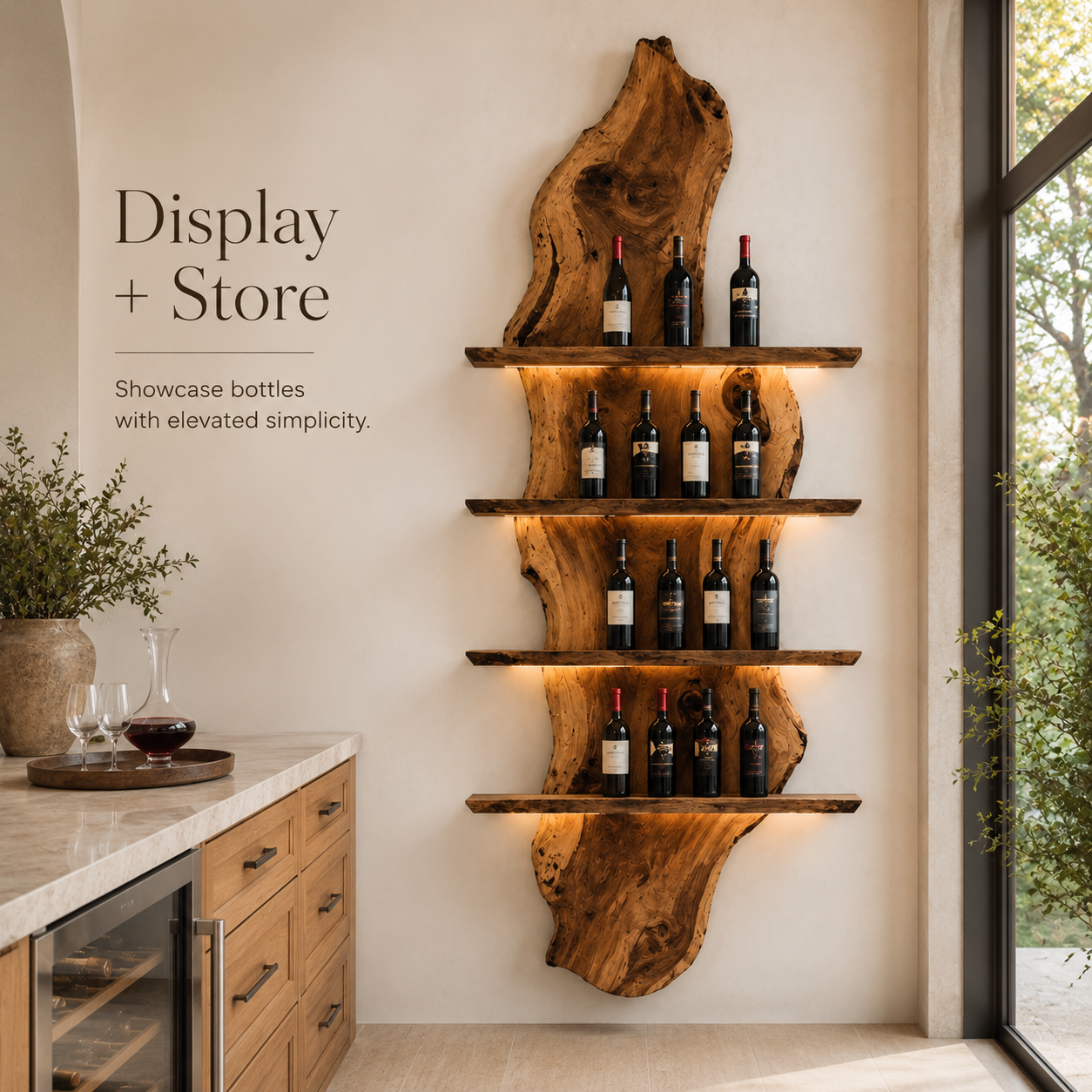 Veyra Warm Wood Wine Rack - Design 298 - product image 07