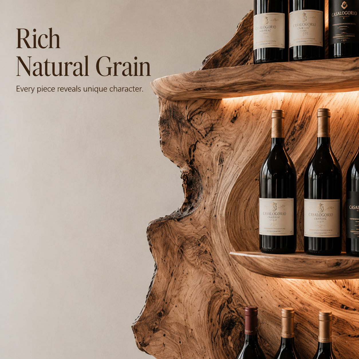 Avery Sculptural Wall Wine Rack - Design 300 - product image 05