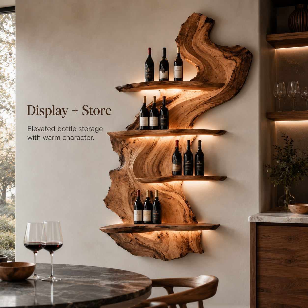 Avery Sculptural Wall Wine Rack - Design 300 - product image 07