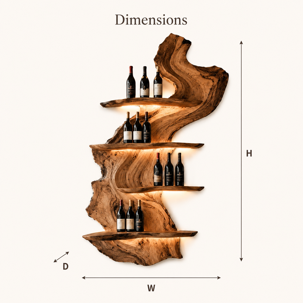 Avery Sculptural Wall Wine Rack - Design 300 - product image 08