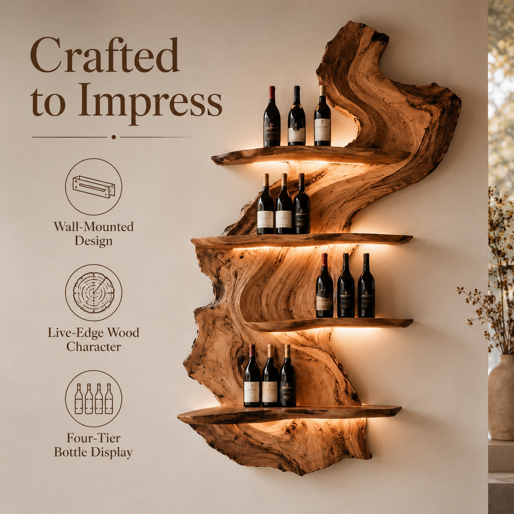 Avery Sculptural Wall Wine Rack - Design 300 - product image 09