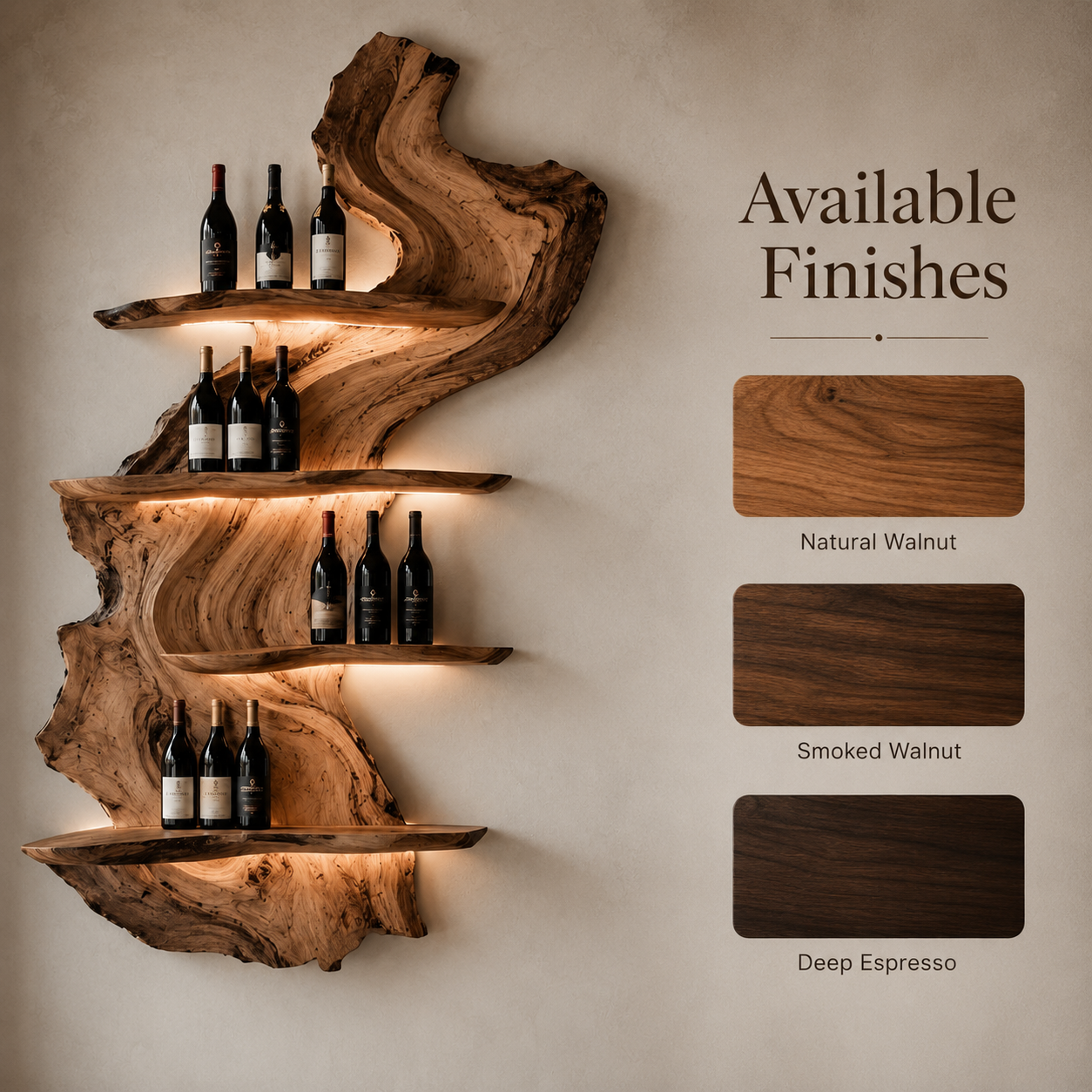 Avery Sculptural Wall Wine Rack - Design 300 - product image 11