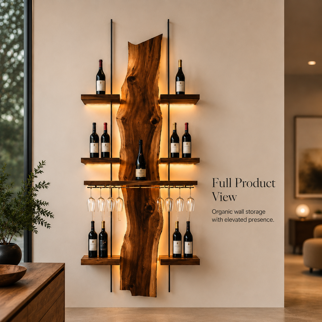 Rowan Solid Wood Wine Holder - Design 301 - product image 03