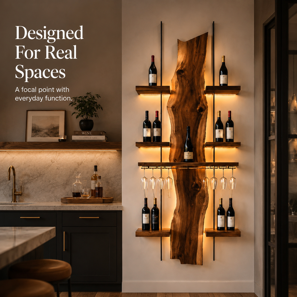 Rowan Solid Wood Wine Holder - Design 301 - product image 04