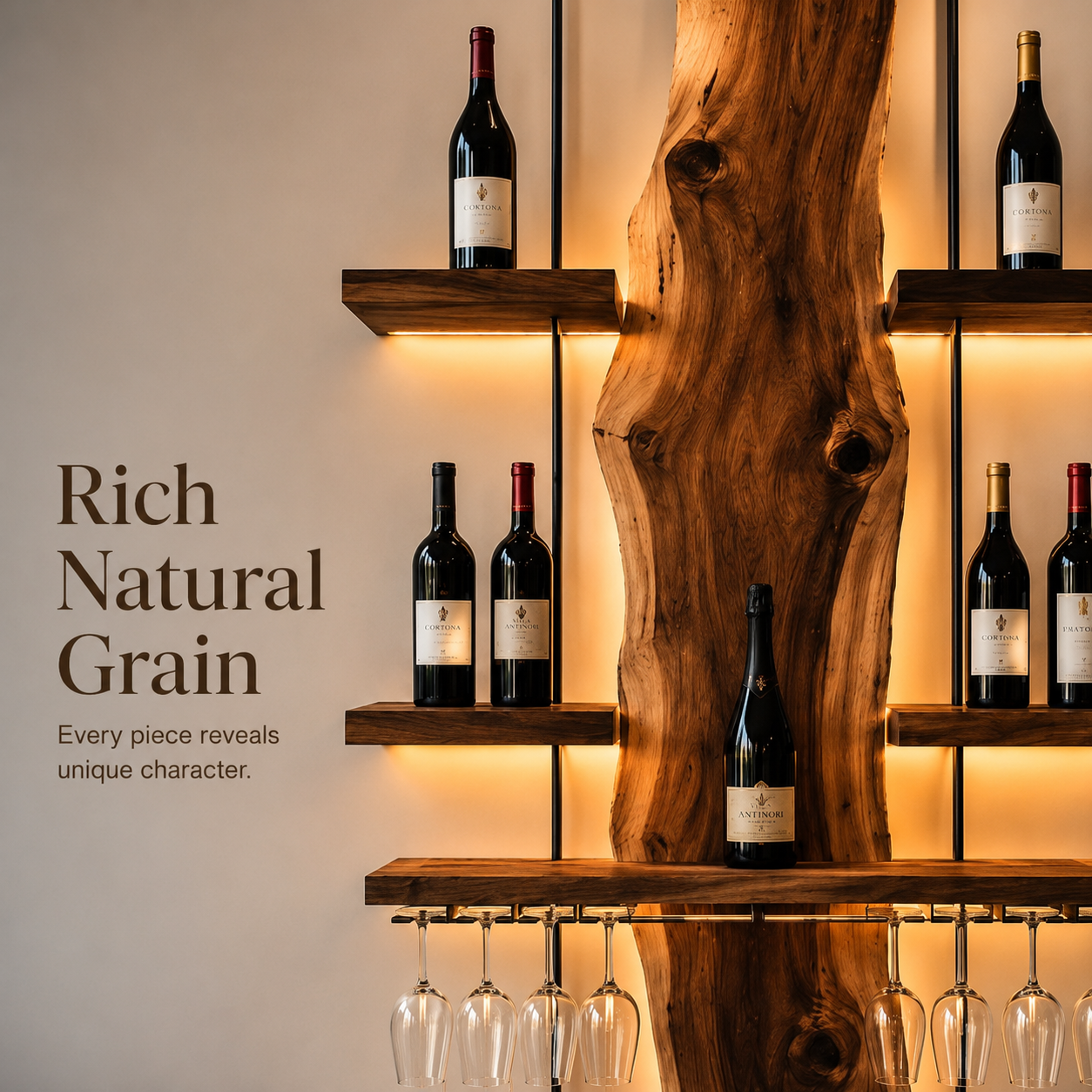 Rowan Solid Wood Wine Holder - Design 301 - product image 05