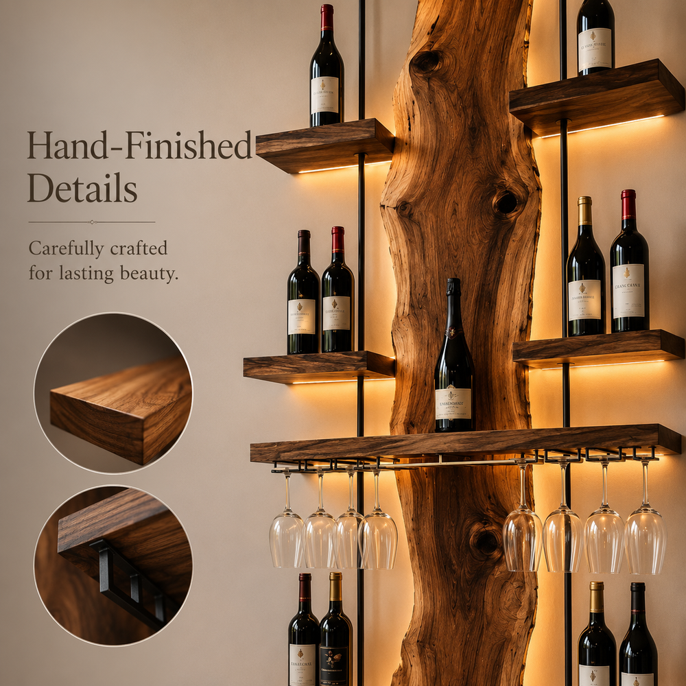 Rowan Solid Wood Wine Holder - Design 301 - product image 06