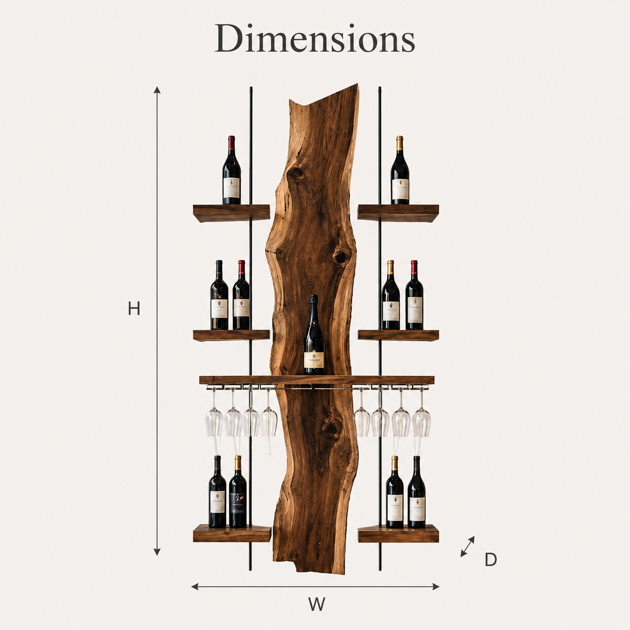 Rowan Solid Wood Wine Holder - Design 301 - product image 08