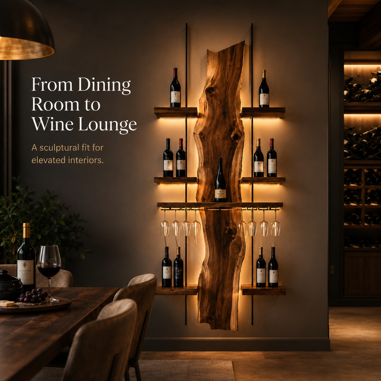Rowan Solid Wood Wine Holder - Design 301 - product image 10