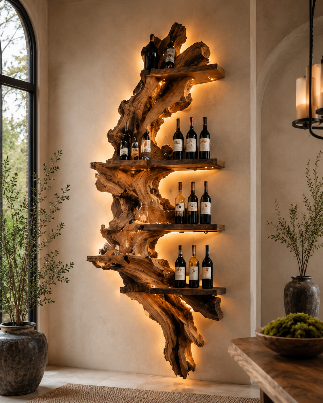 Elara Curved Wood Wine Holder - Design 305 - main view