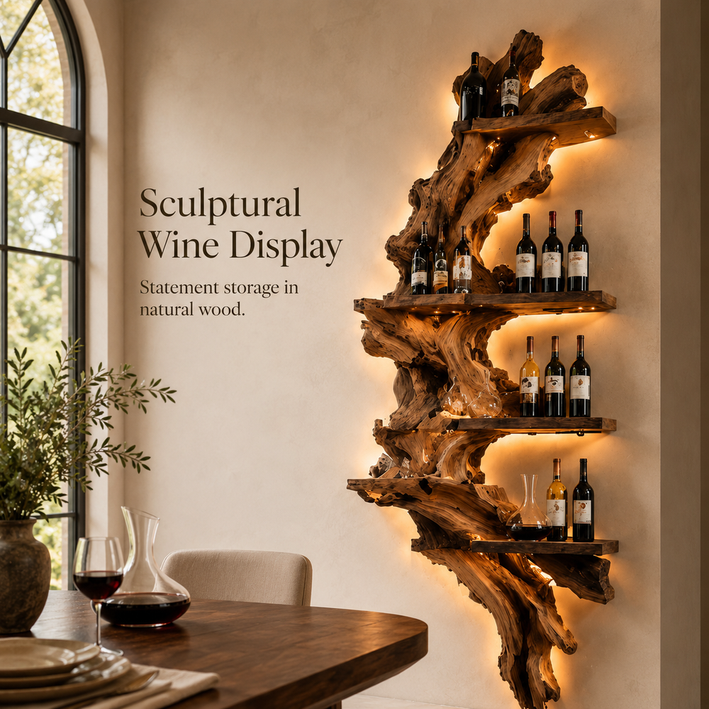 Elara Curved Wood Wine Holder - Design 305 - product image 02