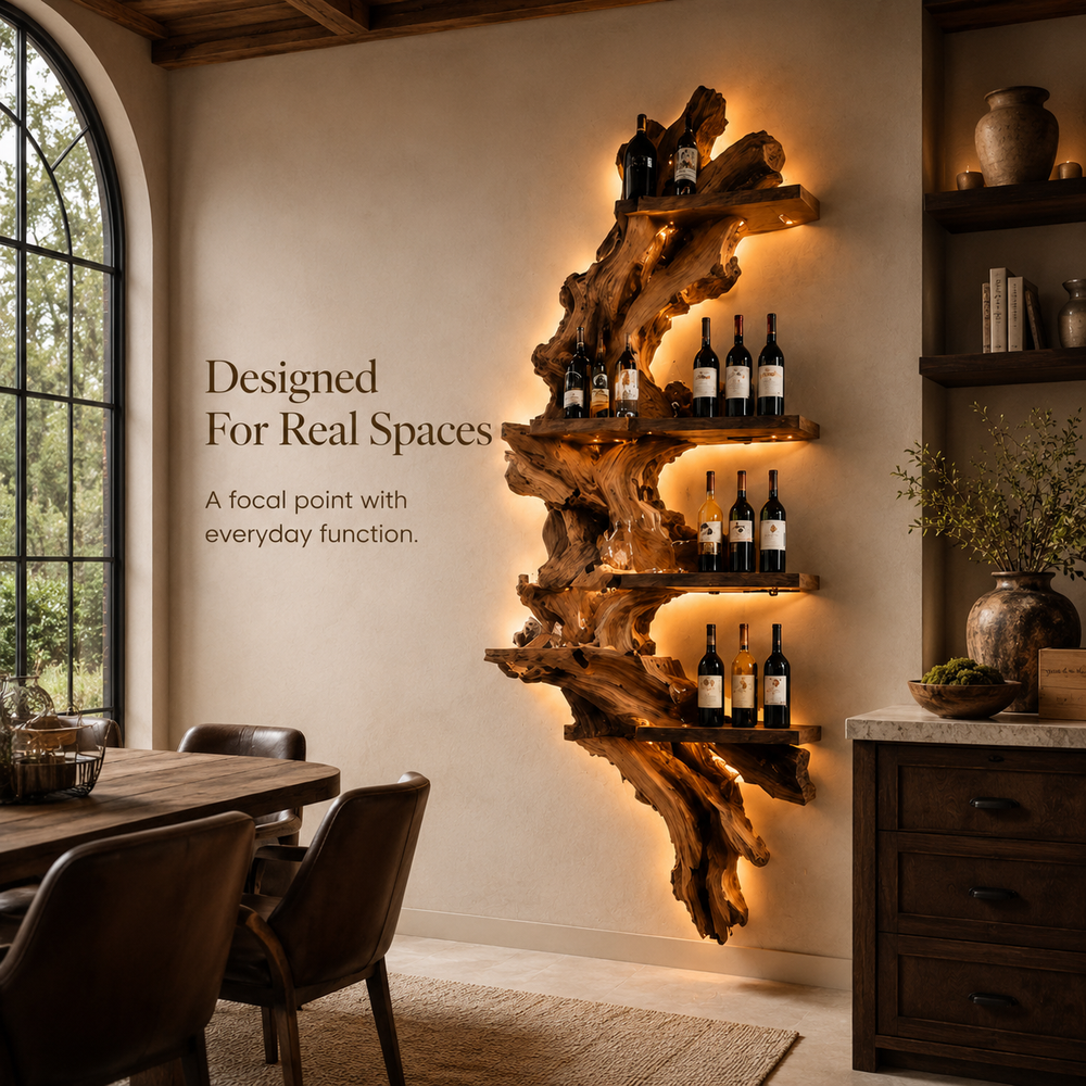 Elara Curved Wood Wine Holder - Design 305 - product image 04