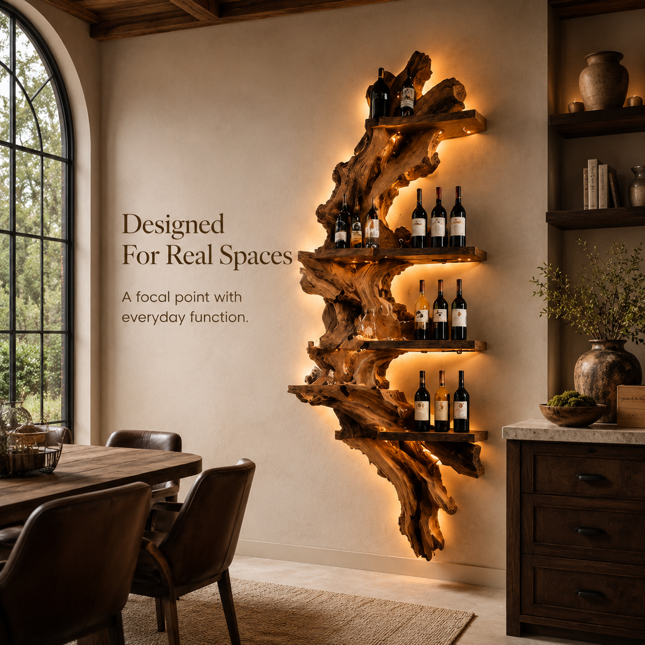 Elara Curved Wood Wine Holder - Design 305 - product image 04