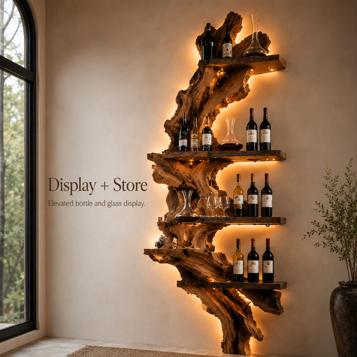 Elara Curved Wood Wine Holder - Design 305 - product image 06