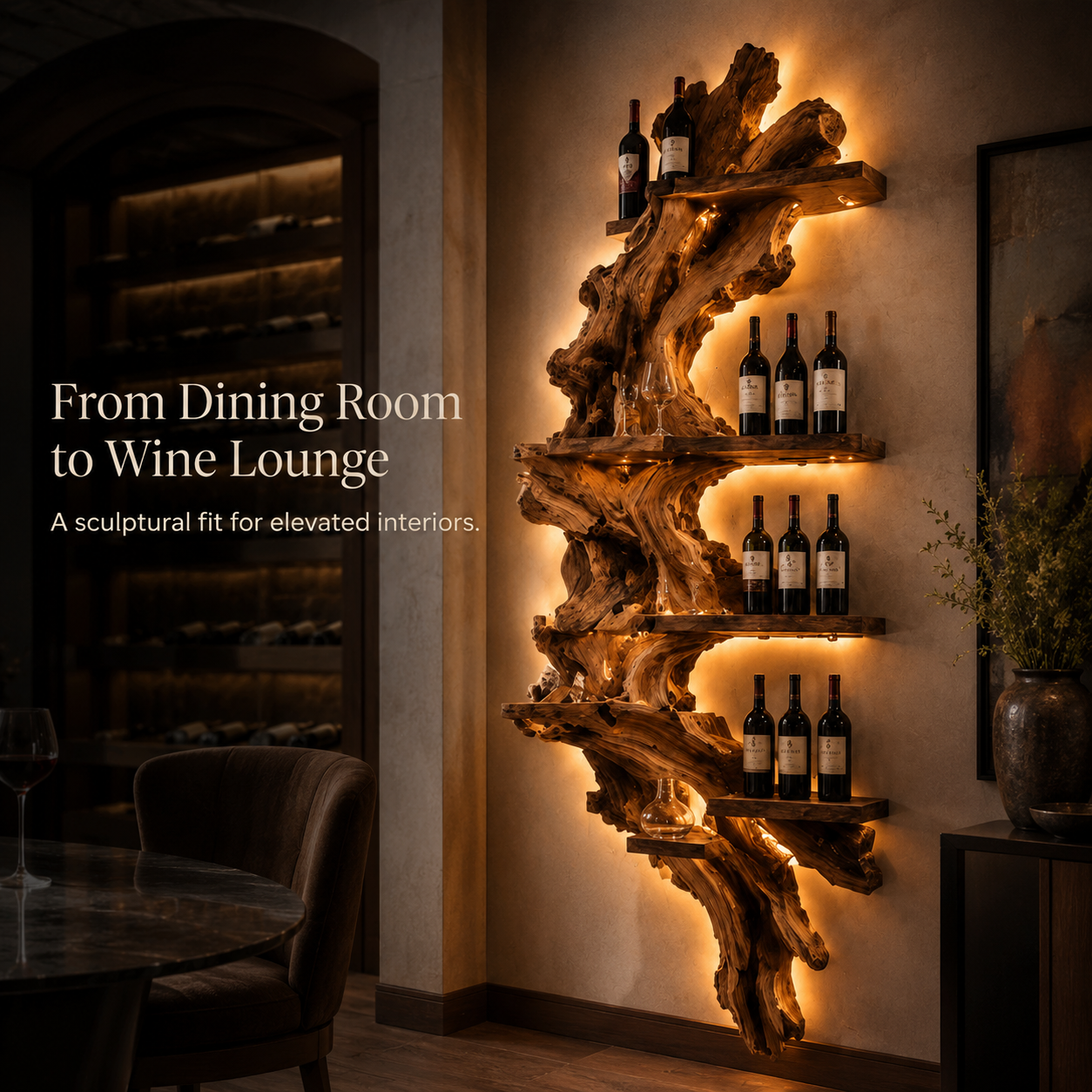 Elara Curved Wood Wine Holder - Design 305 - product image 09