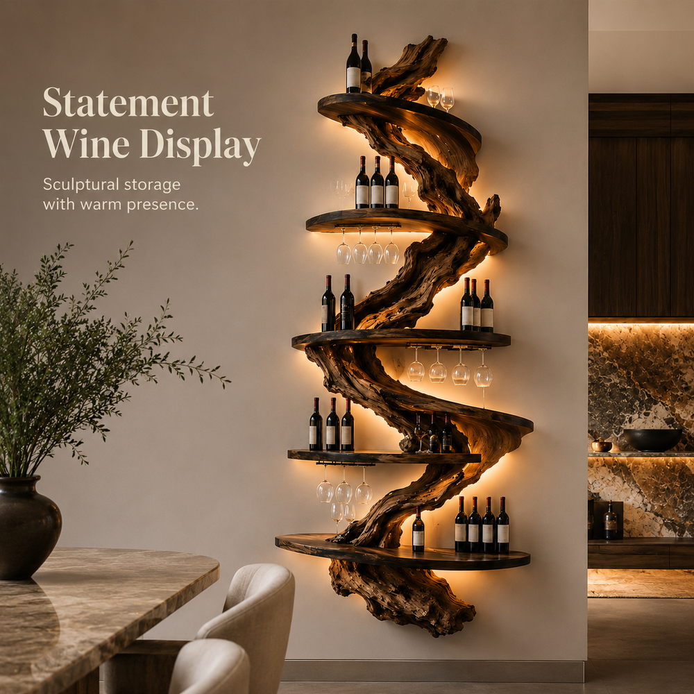 Veyra Warm Wood Wine Rack - Design 306 - product image 02