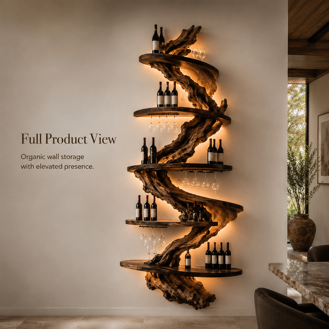 Veyra Warm Wood Wine Rack - Design 306 - product image 03