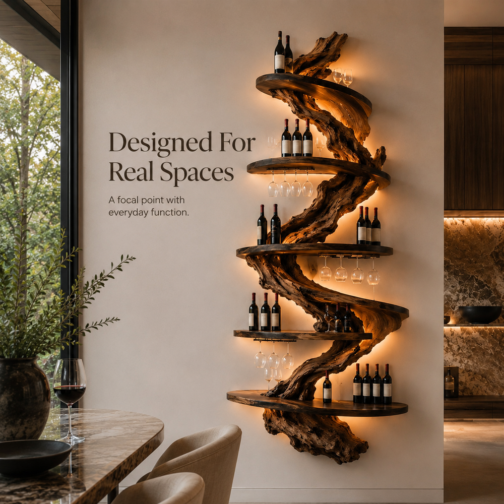 Veyra Warm Wood Wine Rack - Design 306 - product image 04
