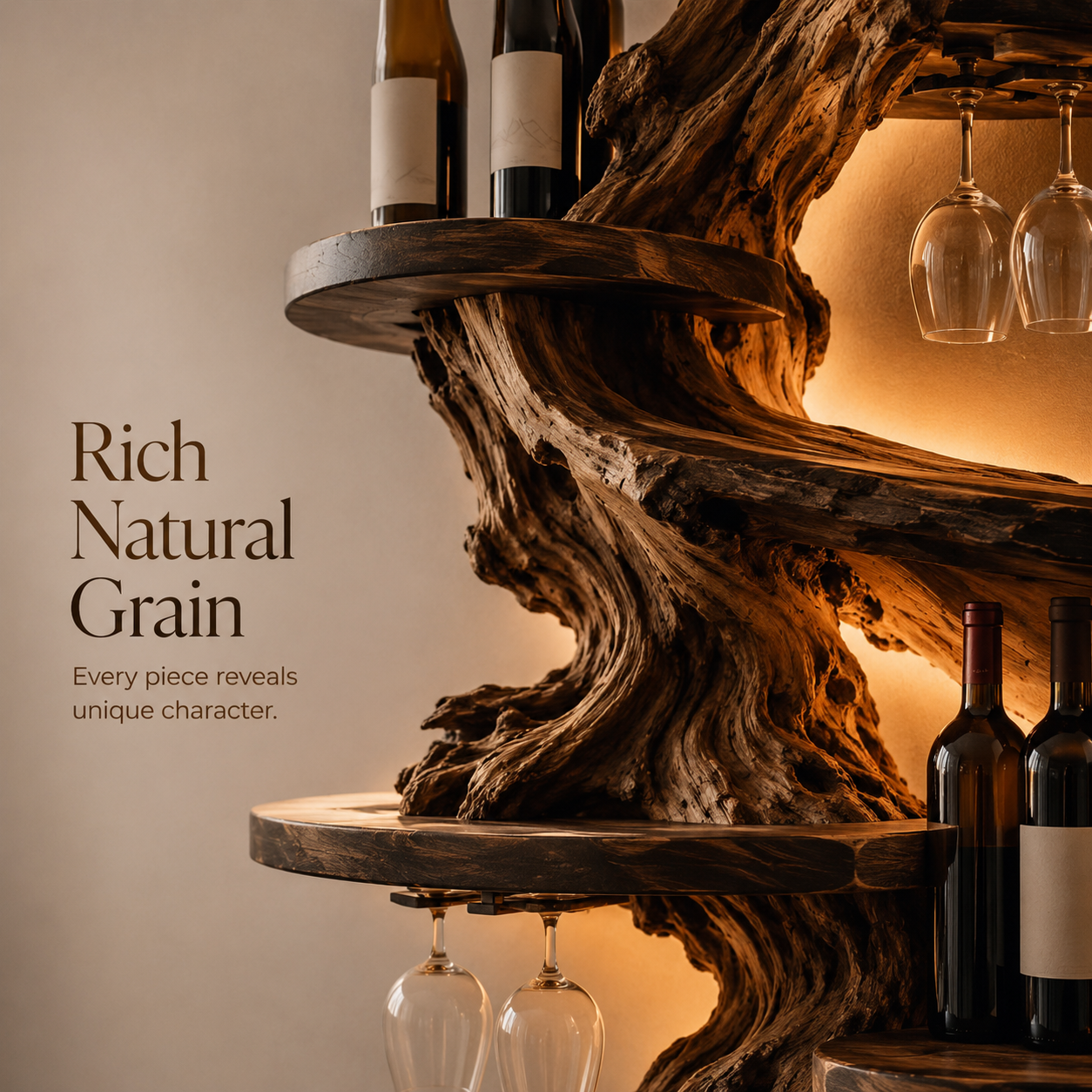 Veyra Warm Wood Wine Rack - Design 306 - product image 05