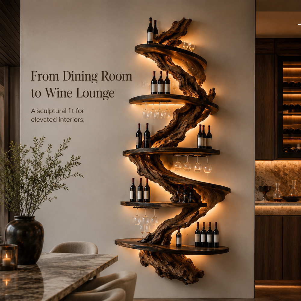 Veyra Warm Wood Wine Rack - Design 306 - product image 09