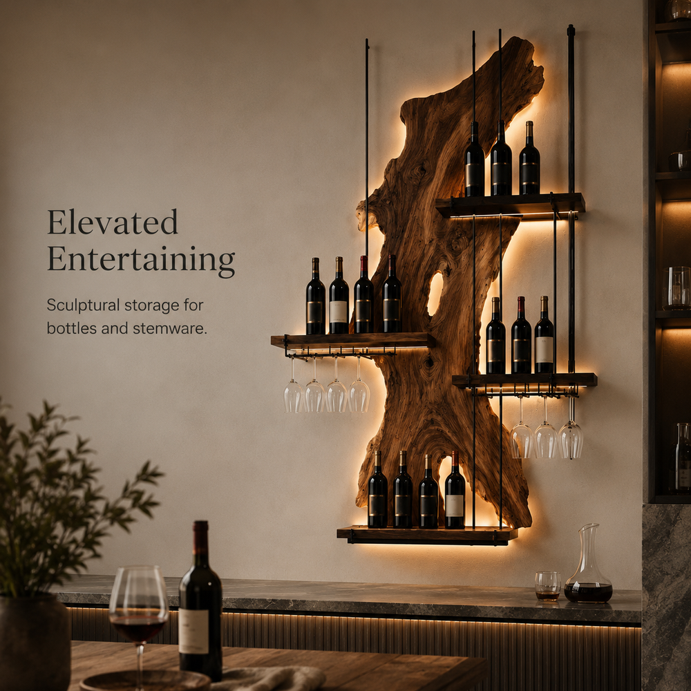 Avery Sculptural Wall Wine Rack - Design 308 - product image 02