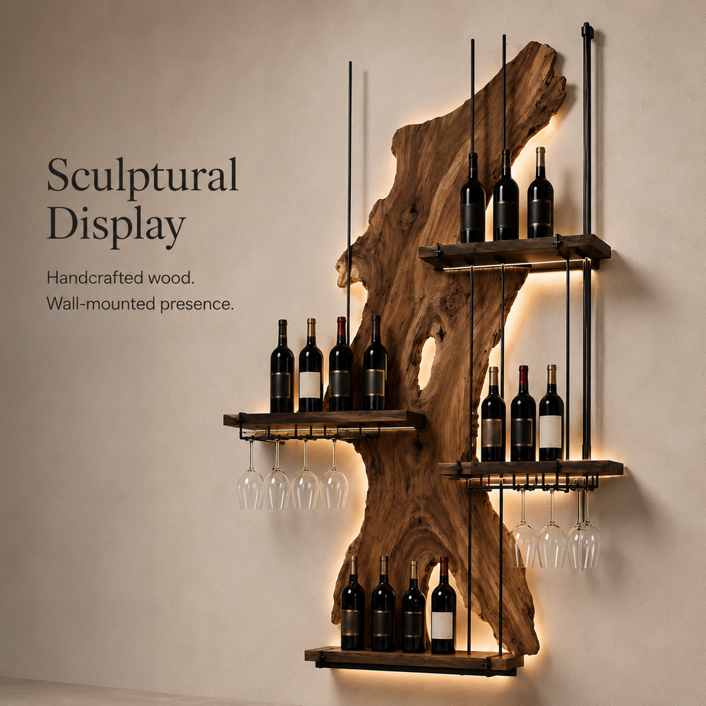 Avery Sculptural Wall Wine Rack - Design 308 - product image 03
