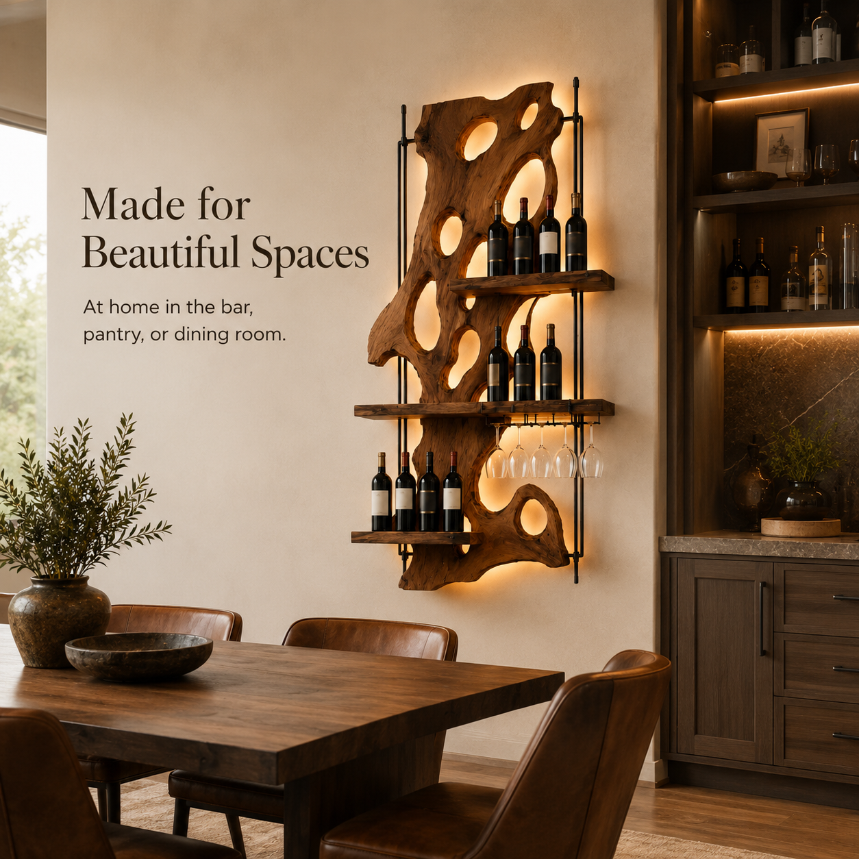 Rowan Solid Wood Wine Holder - Design 309 - product image 04
