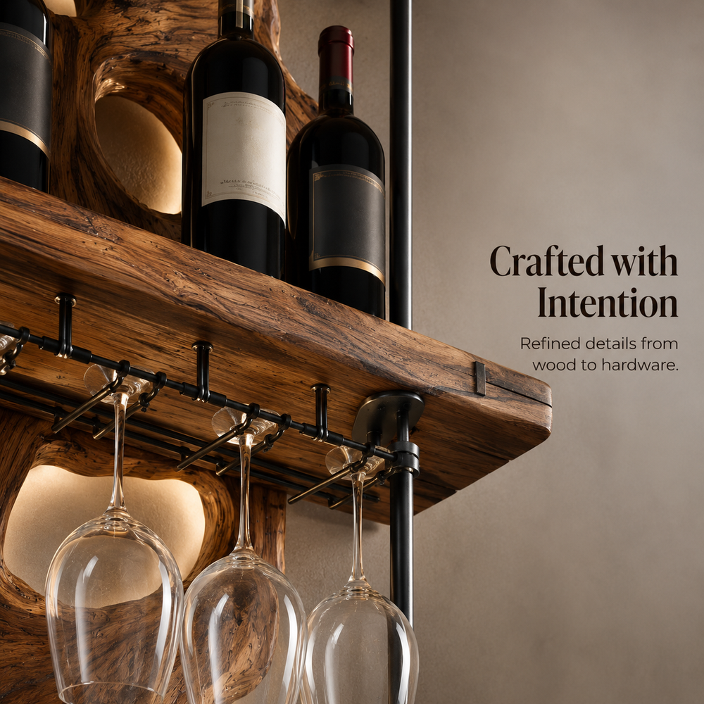 Rowan Solid Wood Wine Holder - Design 309 - product image 06