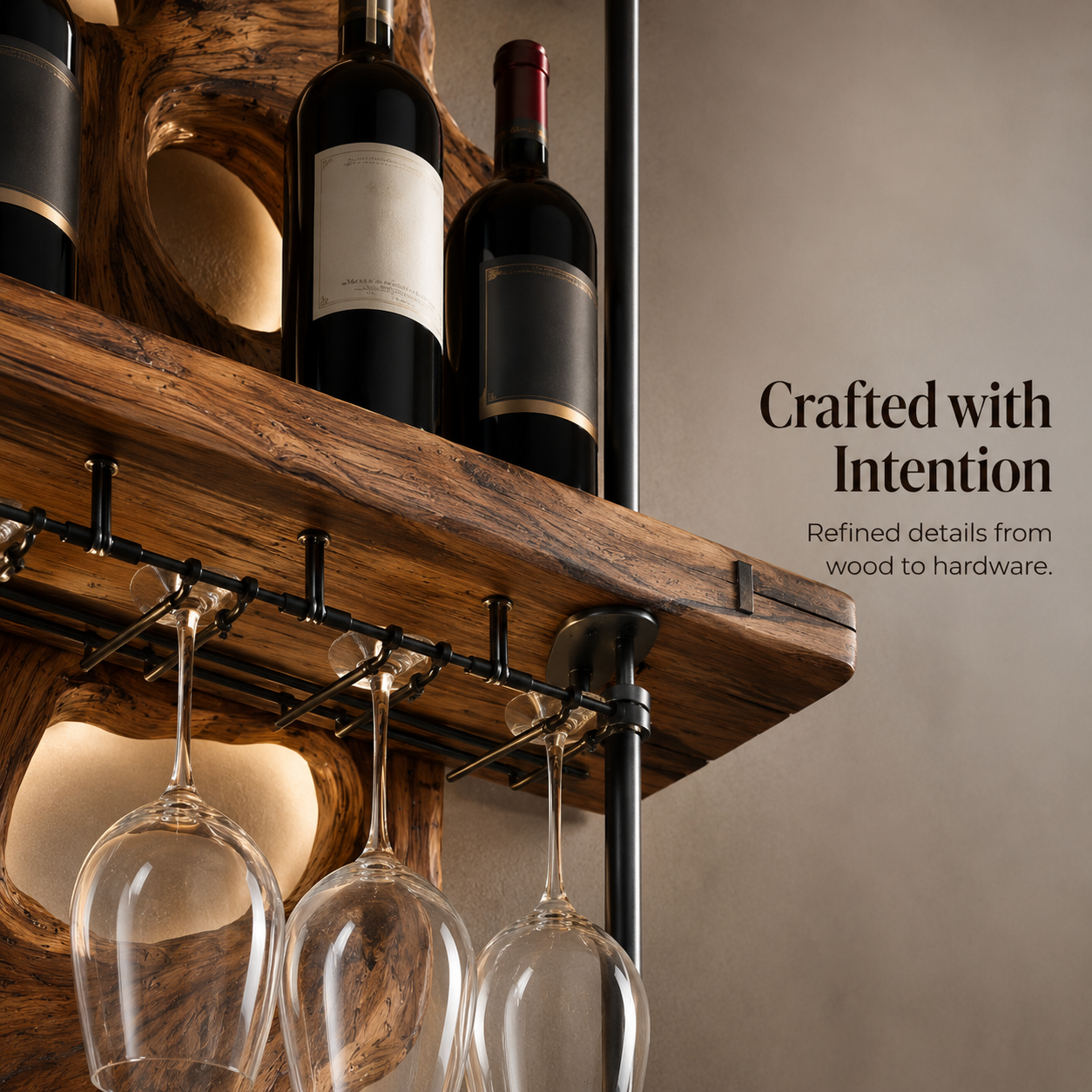 Rowan Solid Wood Wine Holder - Design 309 - product image 06