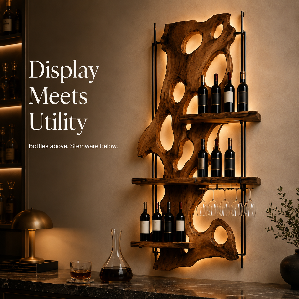 Rowan Solid Wood Wine Holder - Design 309 - product image 07