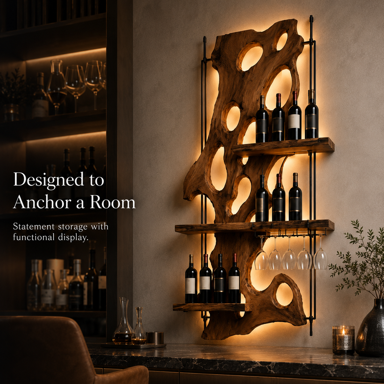 Rowan Solid Wood Wine Holder - Design 309 - product image 11