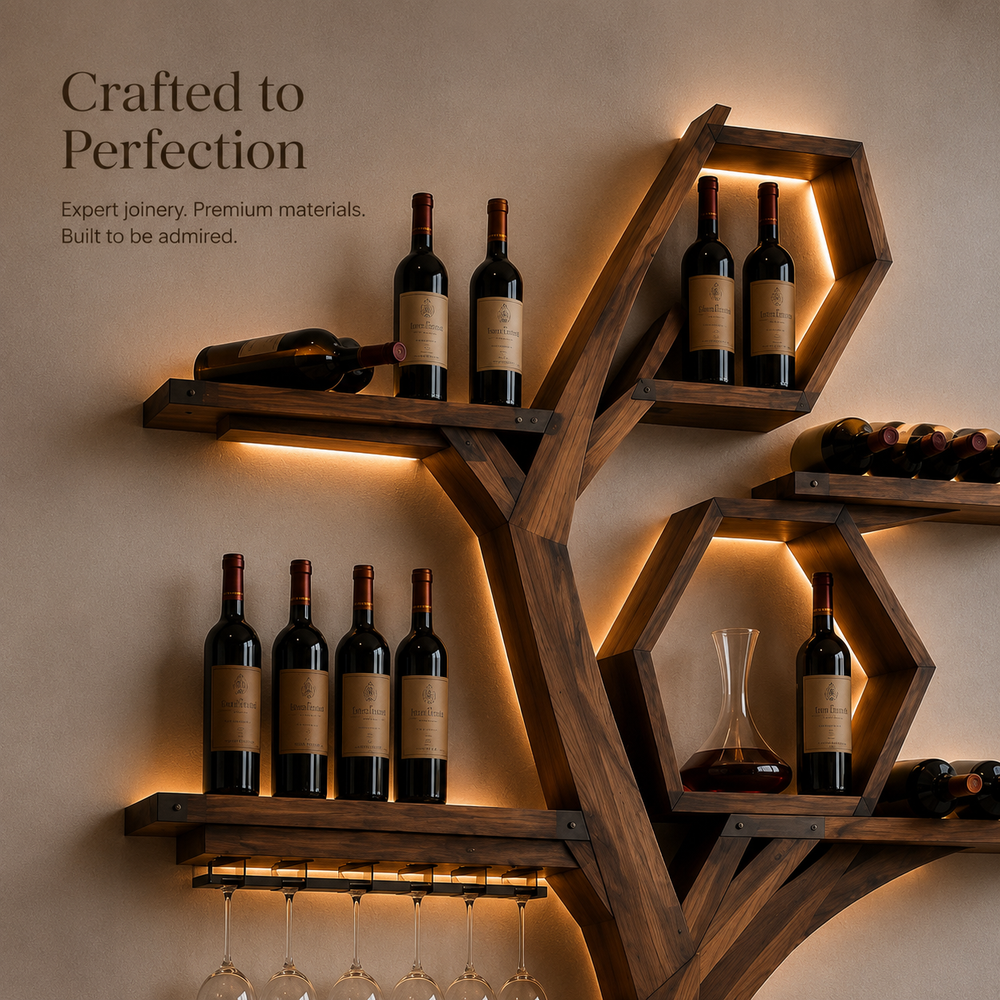 Elara Curved Wood Wine Holder - Design 313 - product image 06