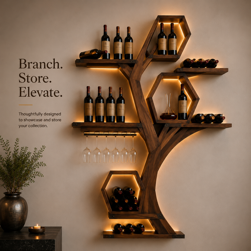 Elara Curved Wood Wine Holder - Design 313 - product image 07