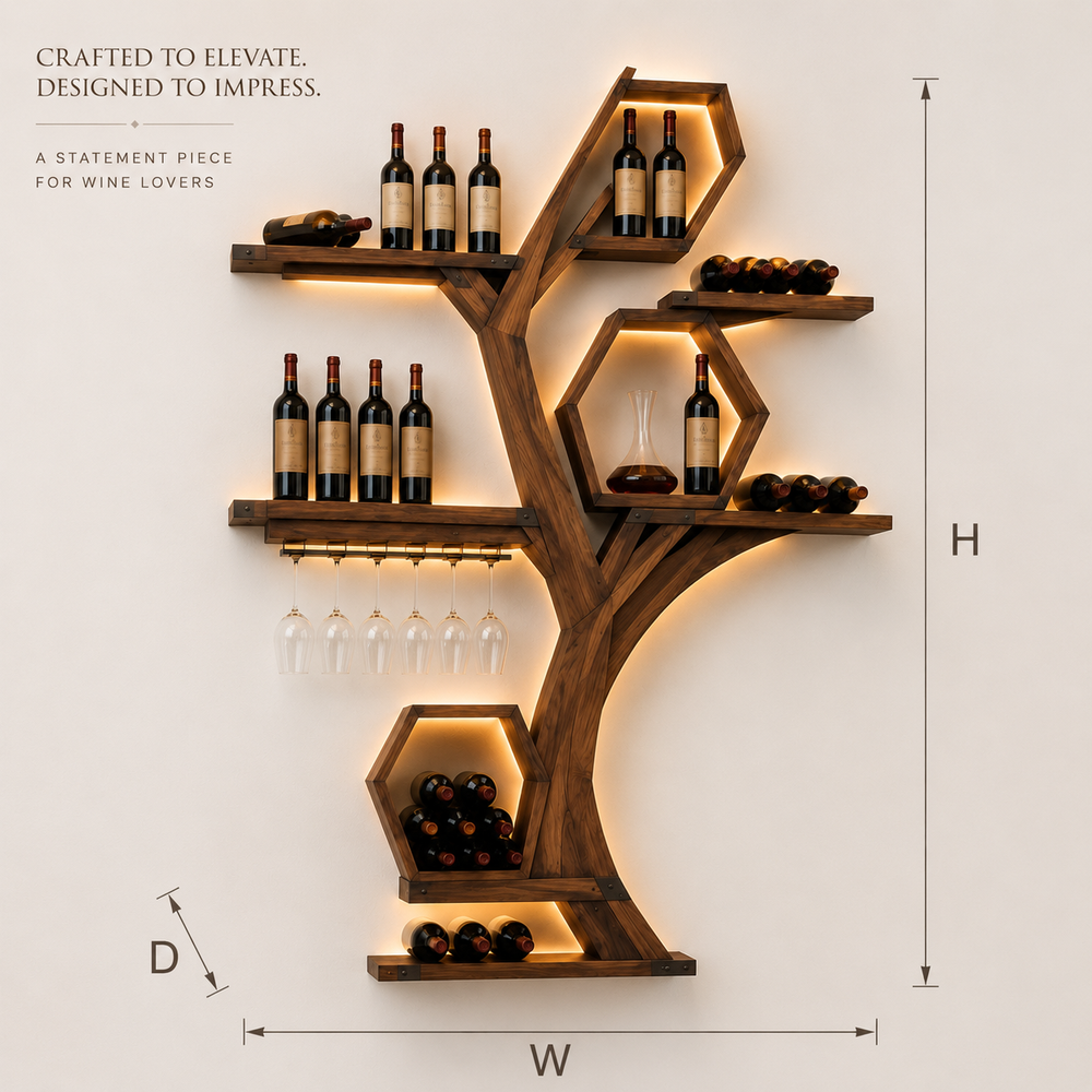 Elara Curved Wood Wine Holder - Design 313 - product image 08