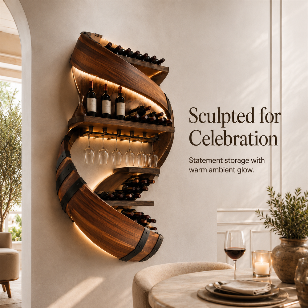 Veyra Warm Wood Wine Rack - Design 314 - product image 02