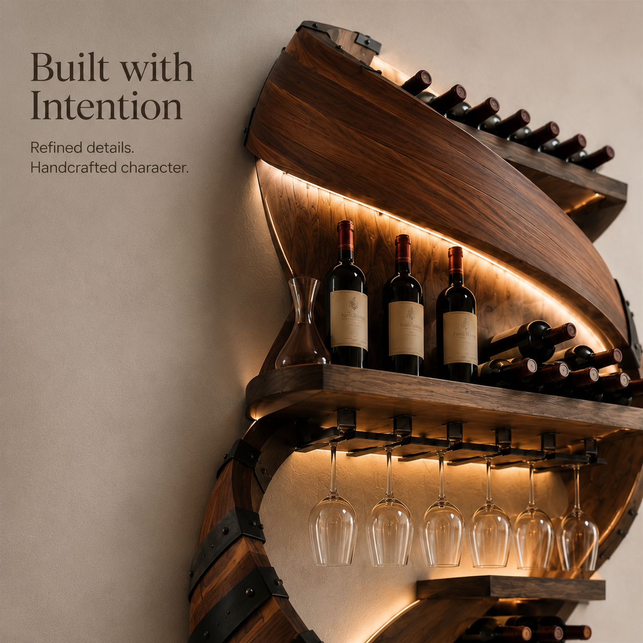 Veyra Warm Wood Wine Rack - Design 314 - product image 05